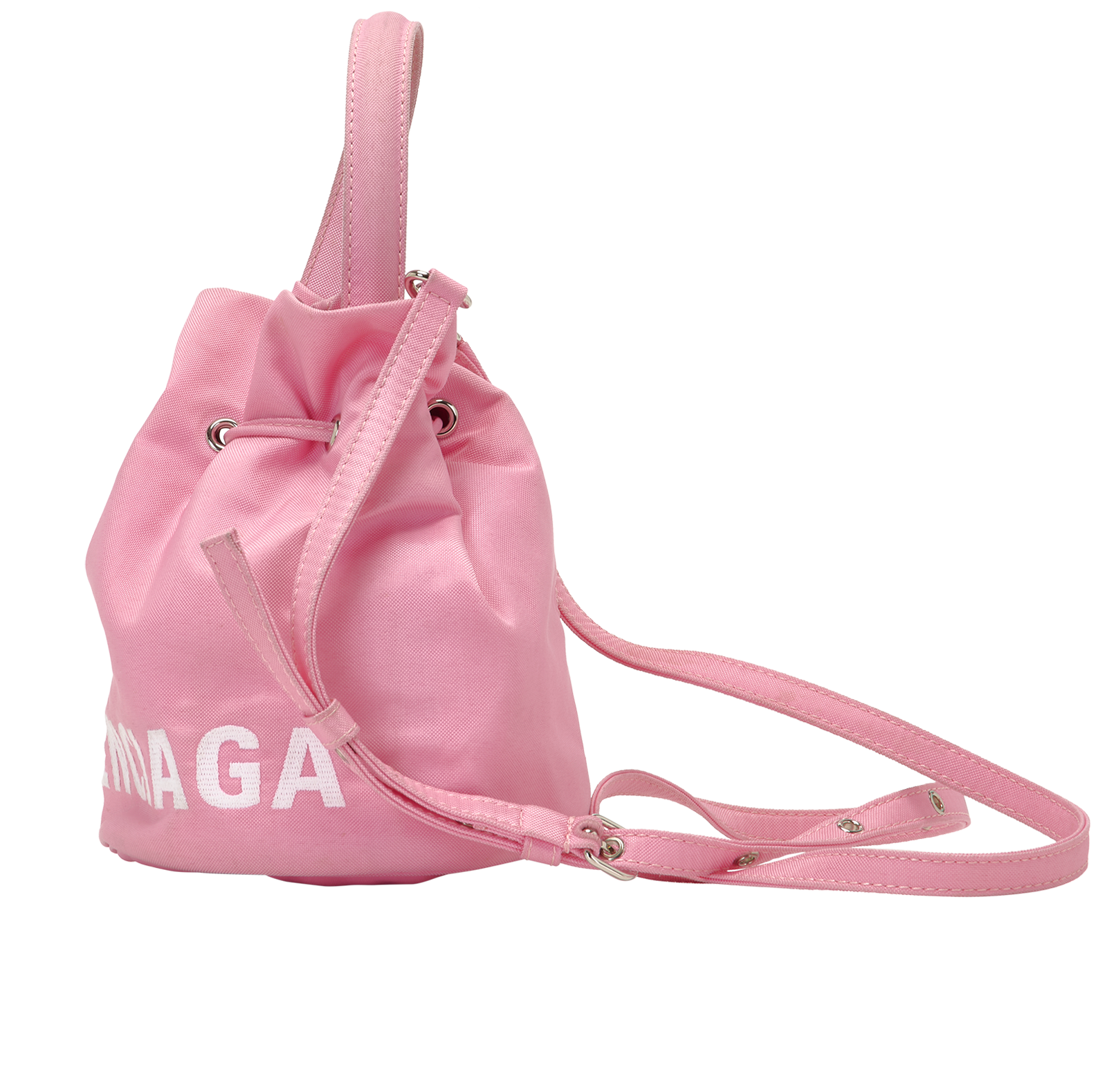 Wheel XS Bucket Bag, &pound;320, Handbags, Pink, Nylon, Bottom view